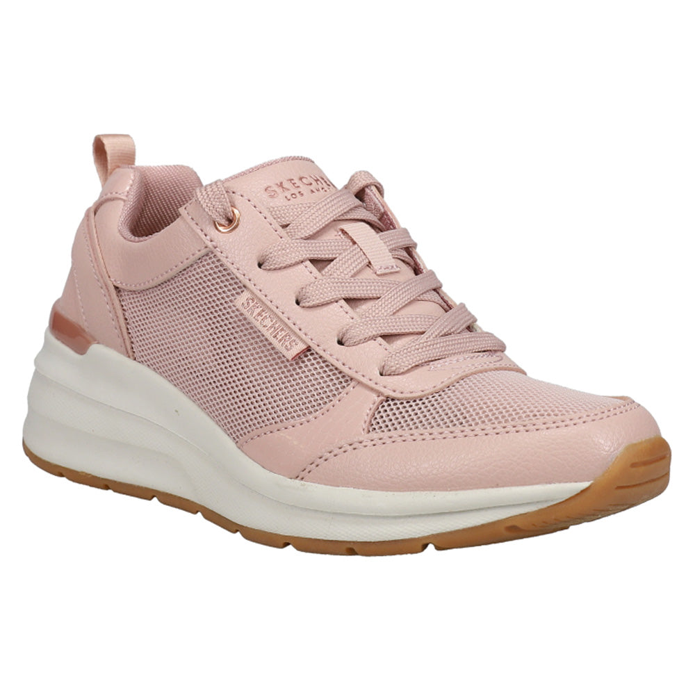 Billion Subtle Spots Perforated Lace Up Wedge Sneakers