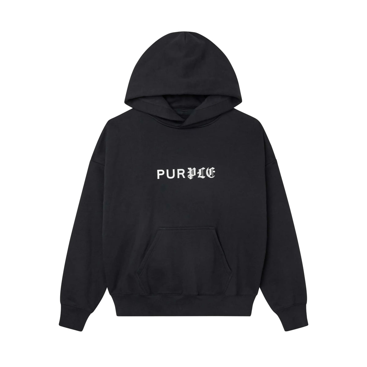 Purple "Half & Half" Hoodie - Black