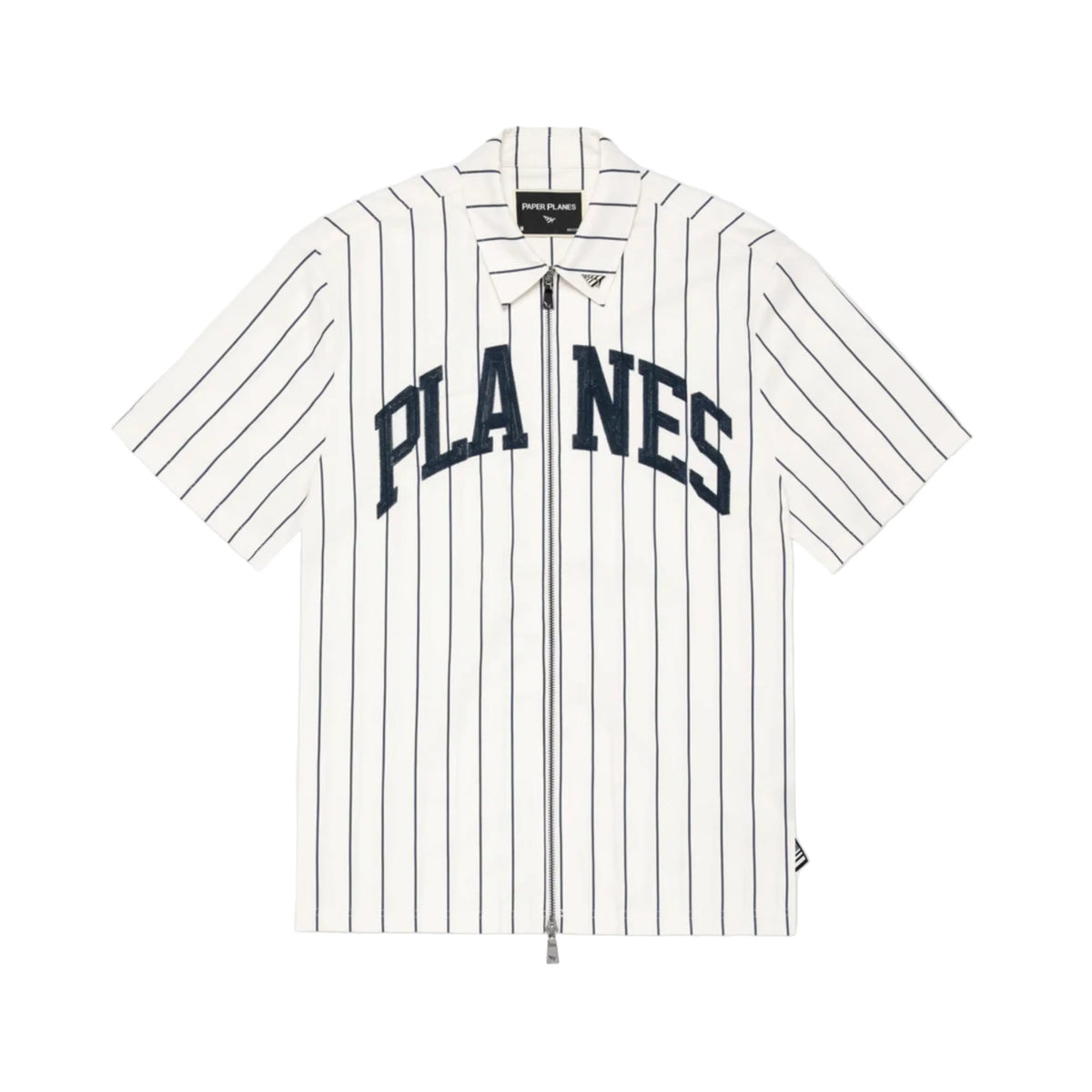 Paper Planes Pinstripe Work Shirt - "Cream & Navy"