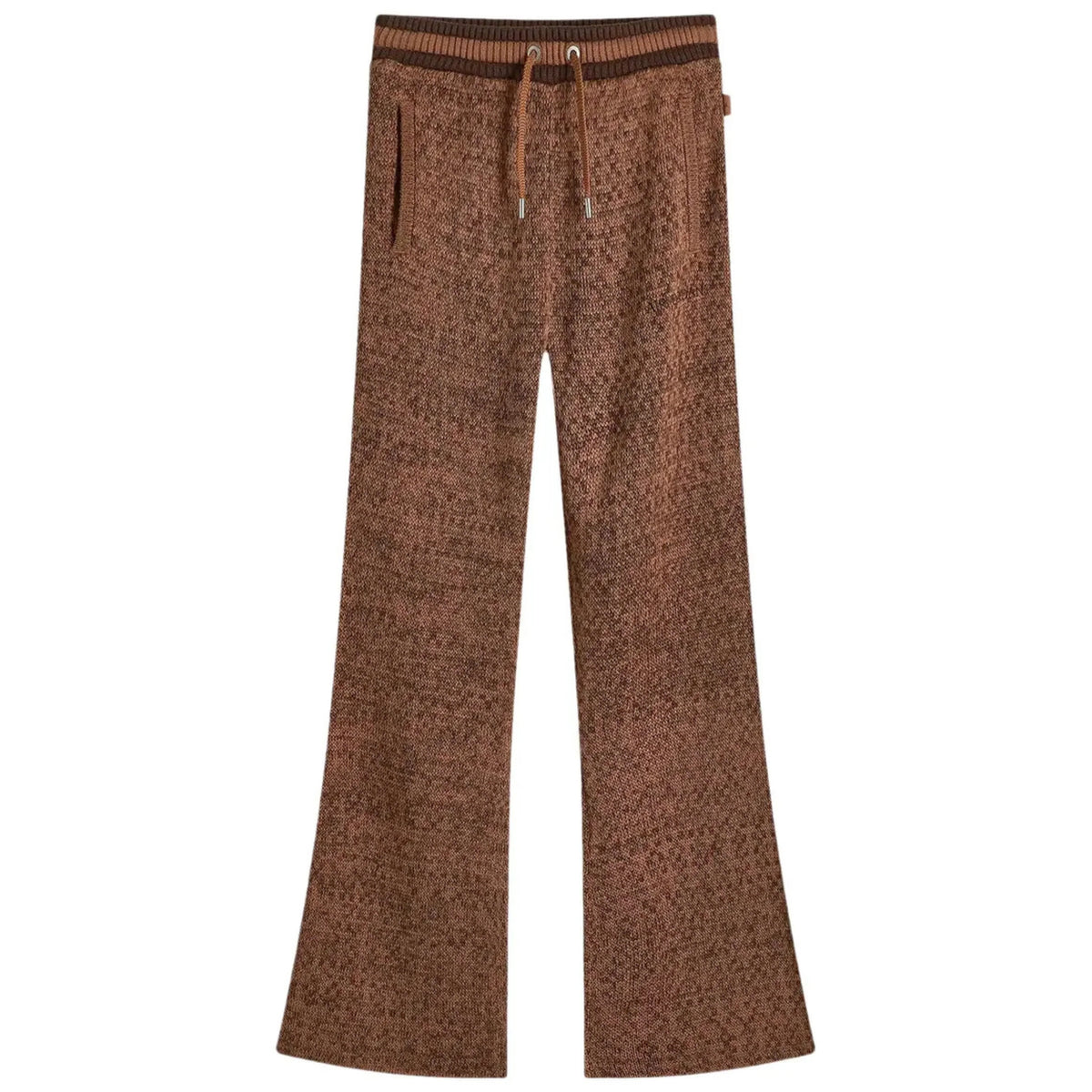 Women's Knit Cardigan Pants - Brown