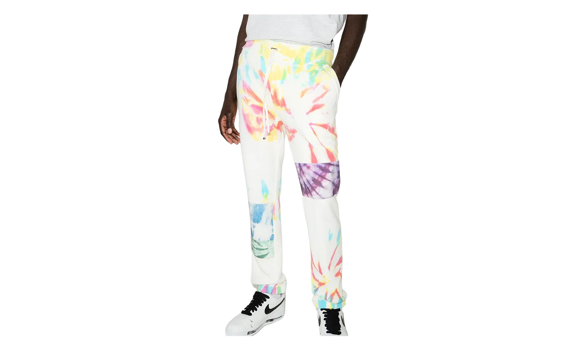 Tie Dye Art Patch Sweatpants "White Multi" MJSP011900