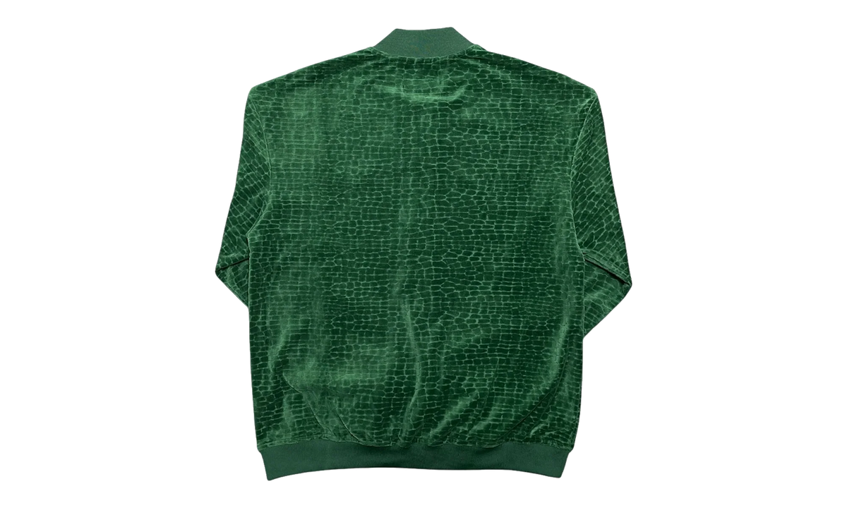 Croc Jacquard Velour Track Jacket "Green" SMT223 GRN