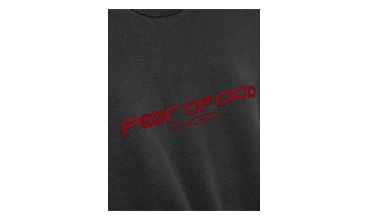Chicago Heavy Fleece Cropped Sweatshirt "Iron Grey" 192HO256892F