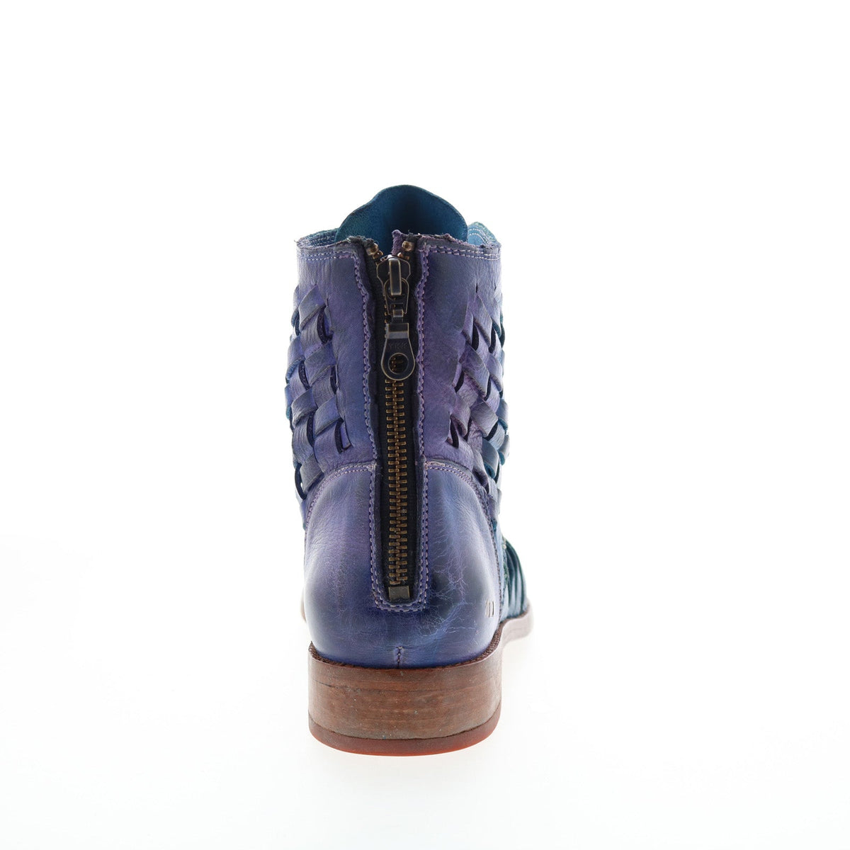 Bed Stu Loretta F328030 Womens Blue Leather Lace Up Casual Dress Boots