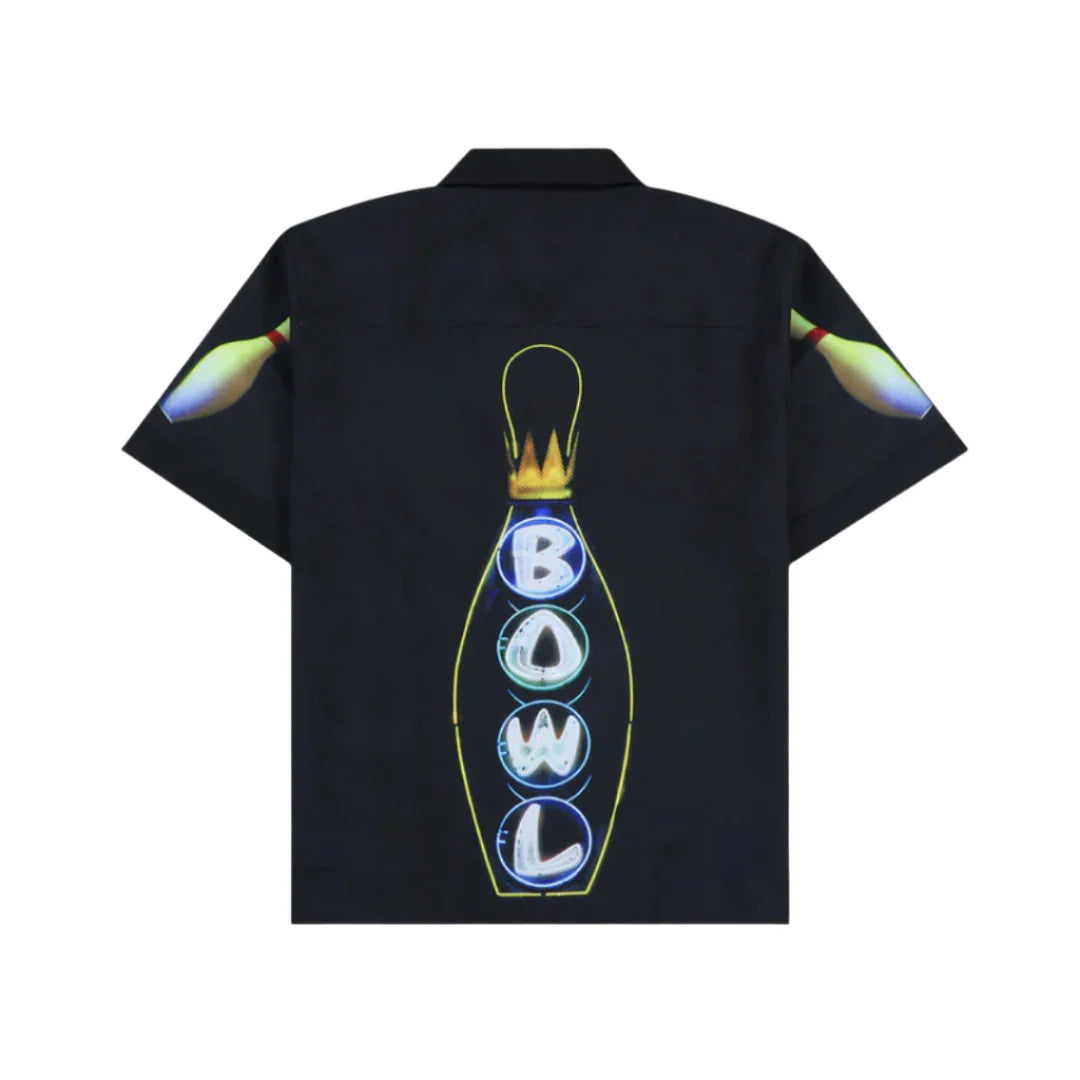 Pleasures Time Bowling Button Up - Black Edge