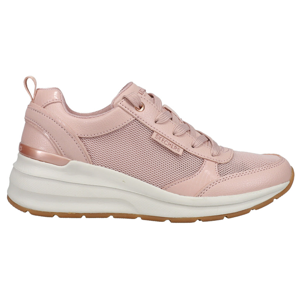 Billion Subtle Spots Perforated Lace Up Wedge Sneakers