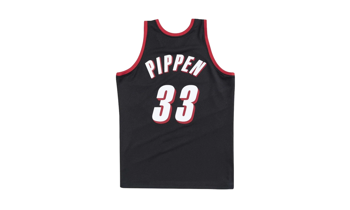 NBA Scottie Pippen Authentic Jersey "1999-00 Portland Trail Blazers - Black" AJY4EL18020 PTBBLCK99SPI