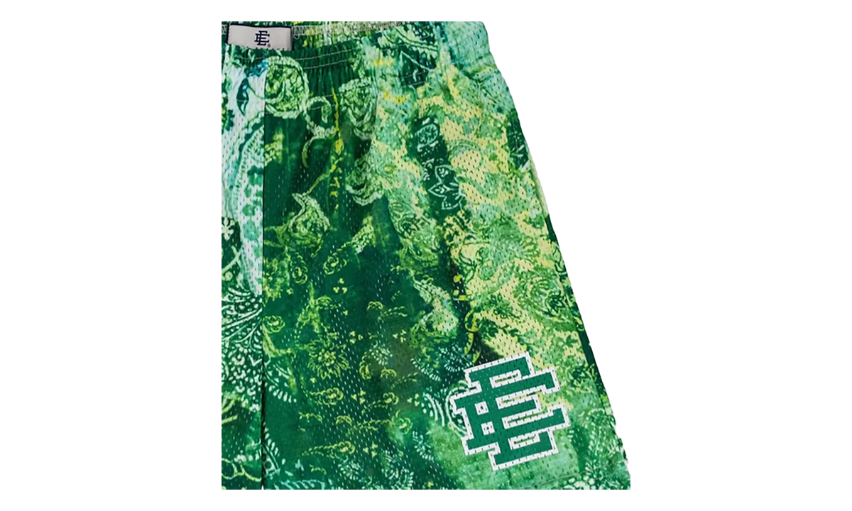EE Basic Shorts "Neon Green Paisley" EE236