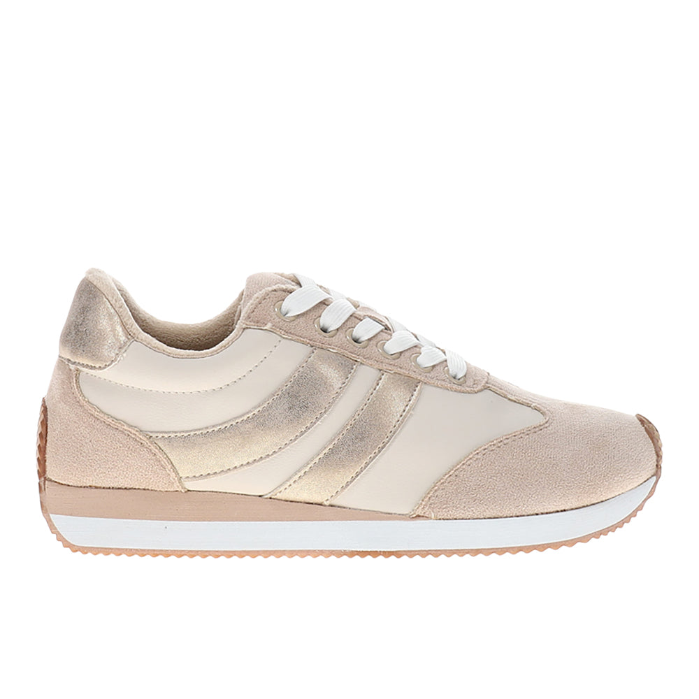 Jet Lag Metallic Lace Up Sneakers