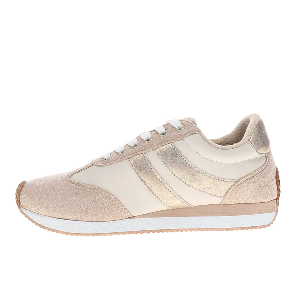 Jet Lag Metallic Lace Up Sneakers