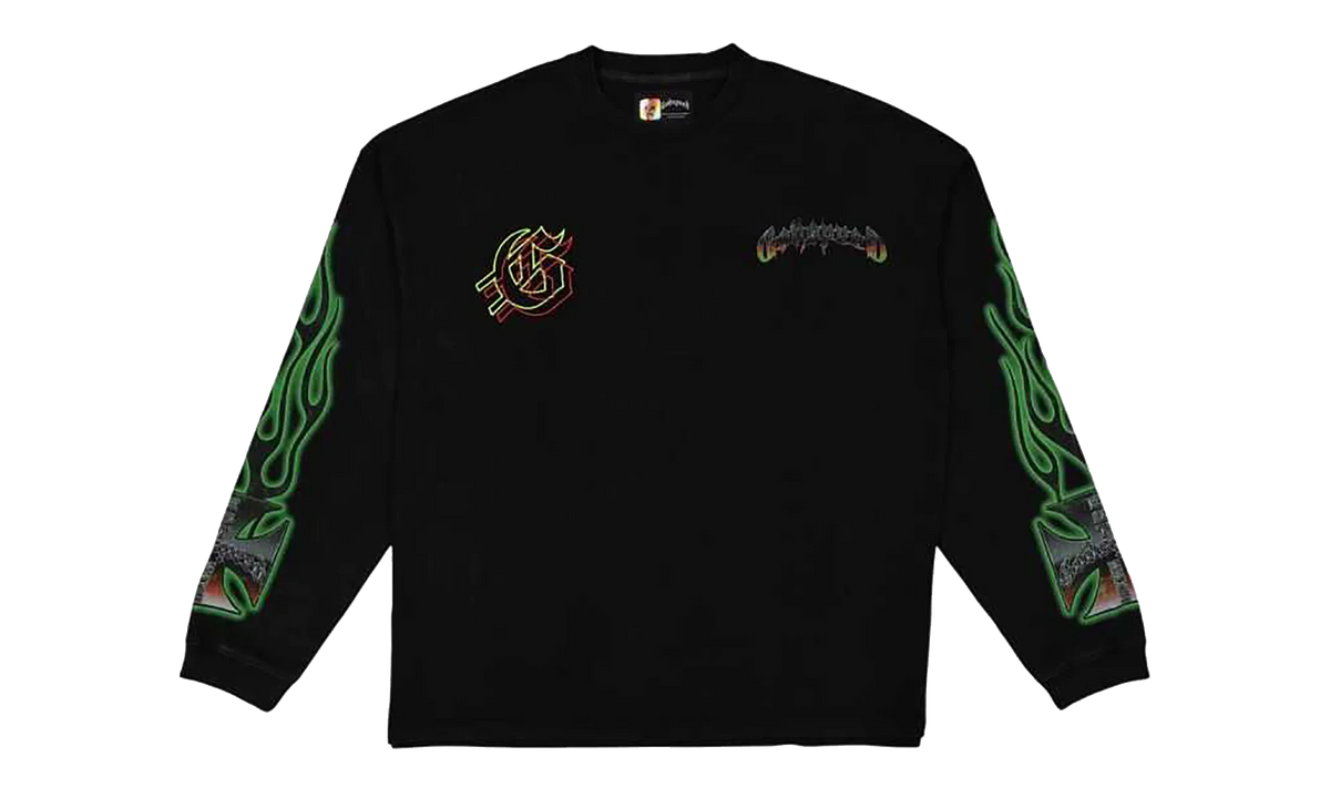Biker Nation Long-Sleeve T-Shirt "Black Wash" GS148