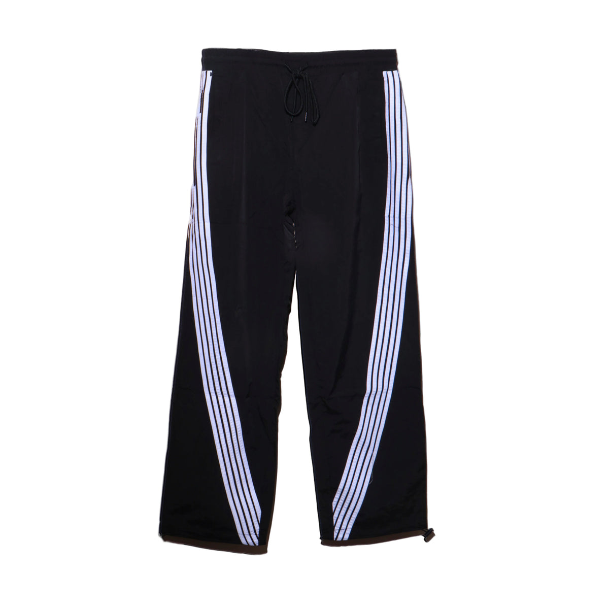Rebel Minds Striped Nylon Track Pants - Black