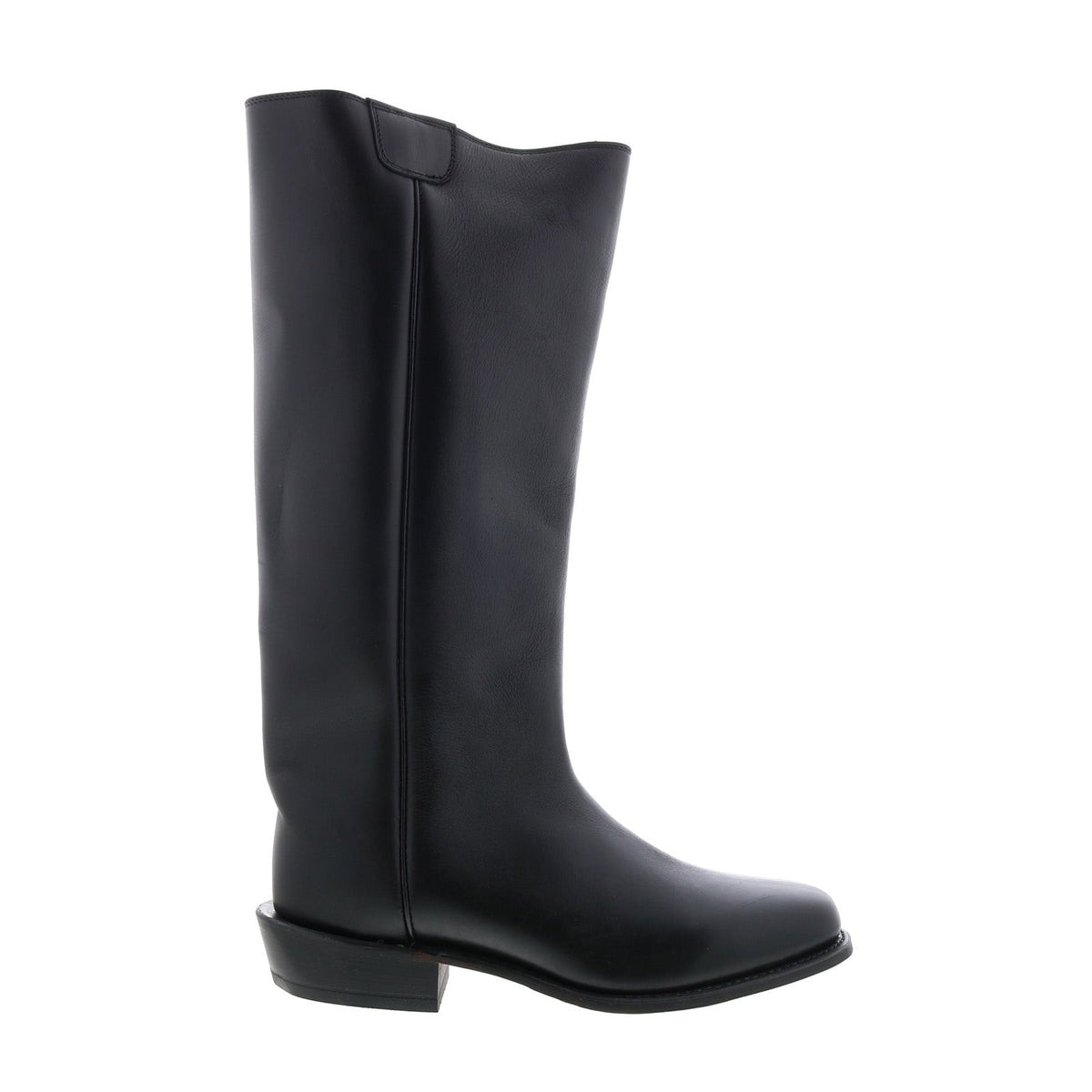 8220 Mens Black Wide Leather Slip On Cowboy Western Boots
