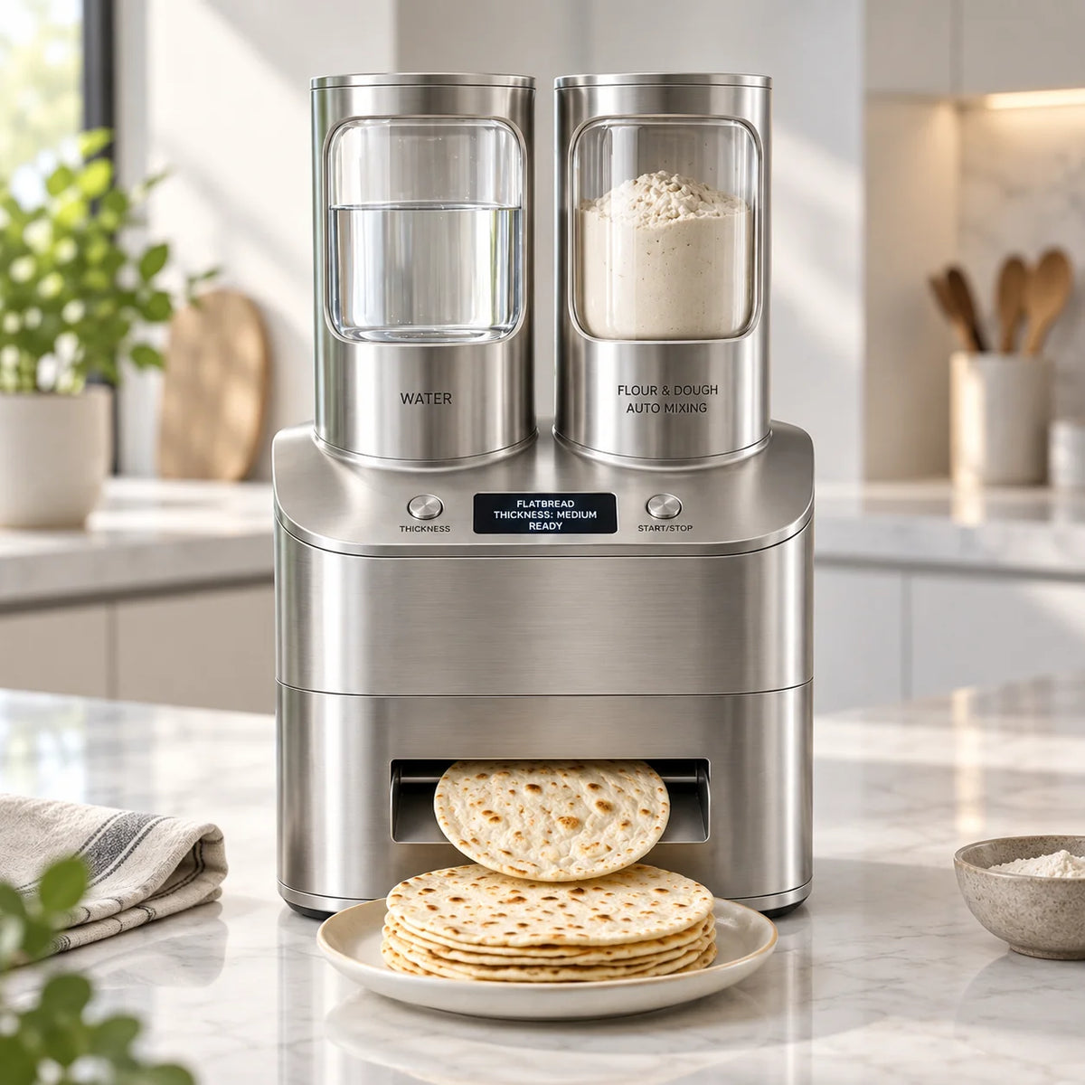 Automatic Flatbread Maker – Fresh Tortillas, Roti & Wraps at Home
