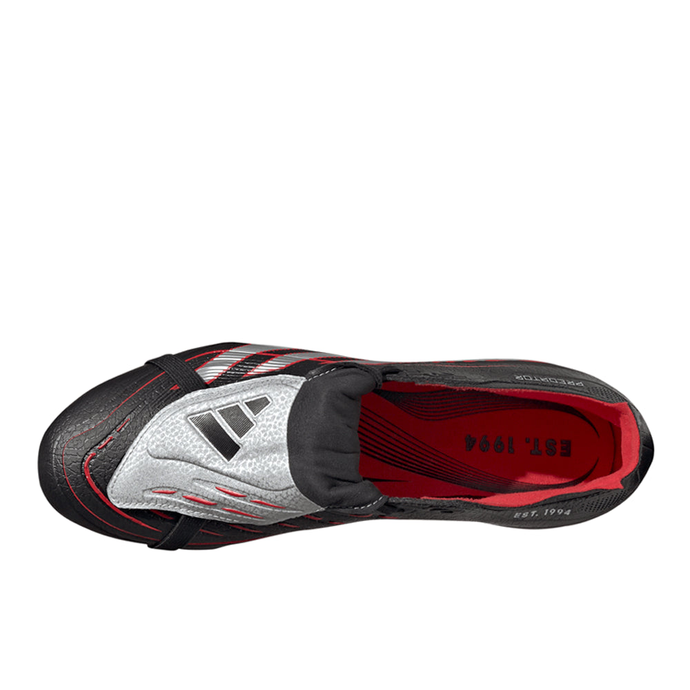 Predator Obsidian Strike Fold-Over Tongue Firm Ground/Multi Ground Soccer Cleats