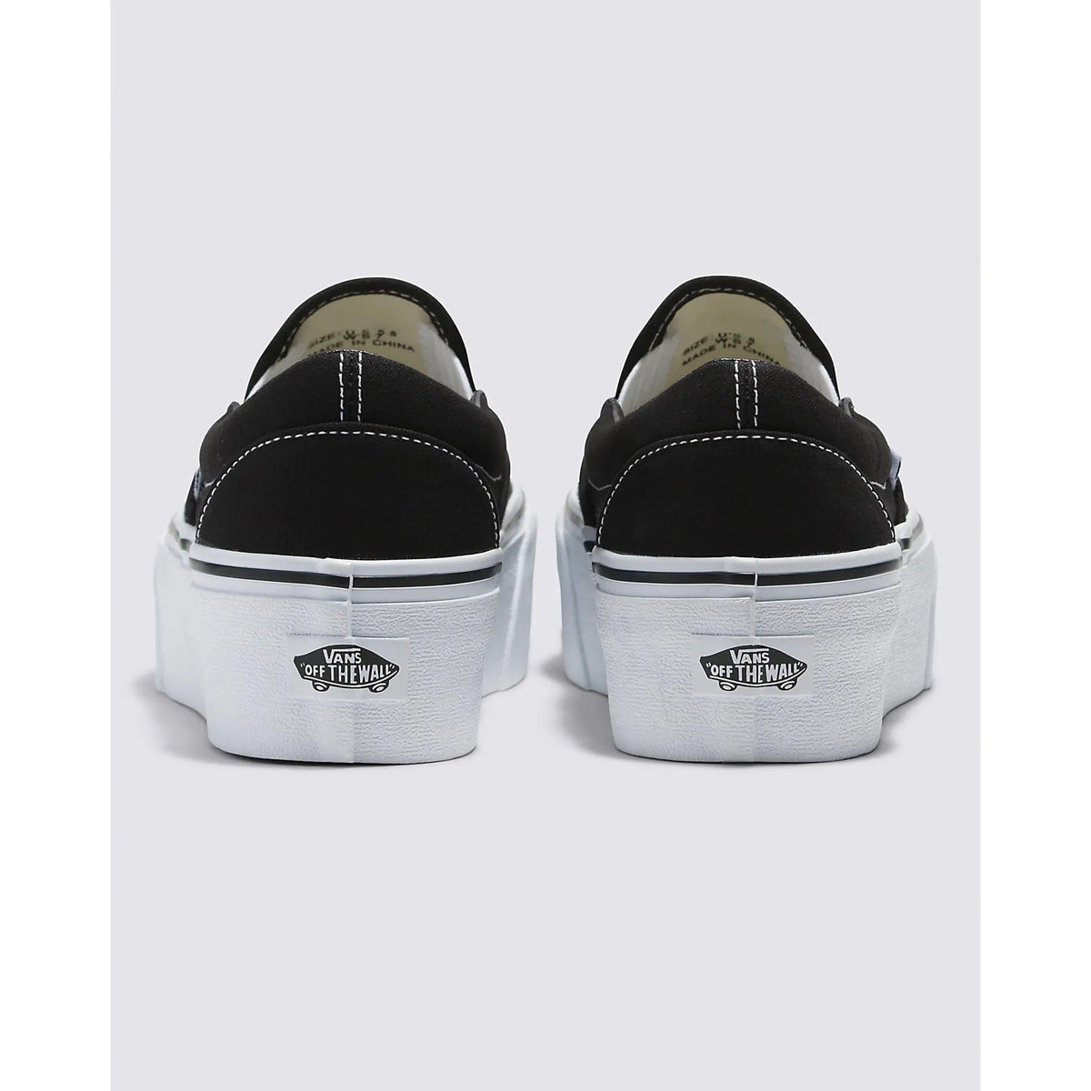 Classic Slip-On Stackform Shoe in Black Classic White