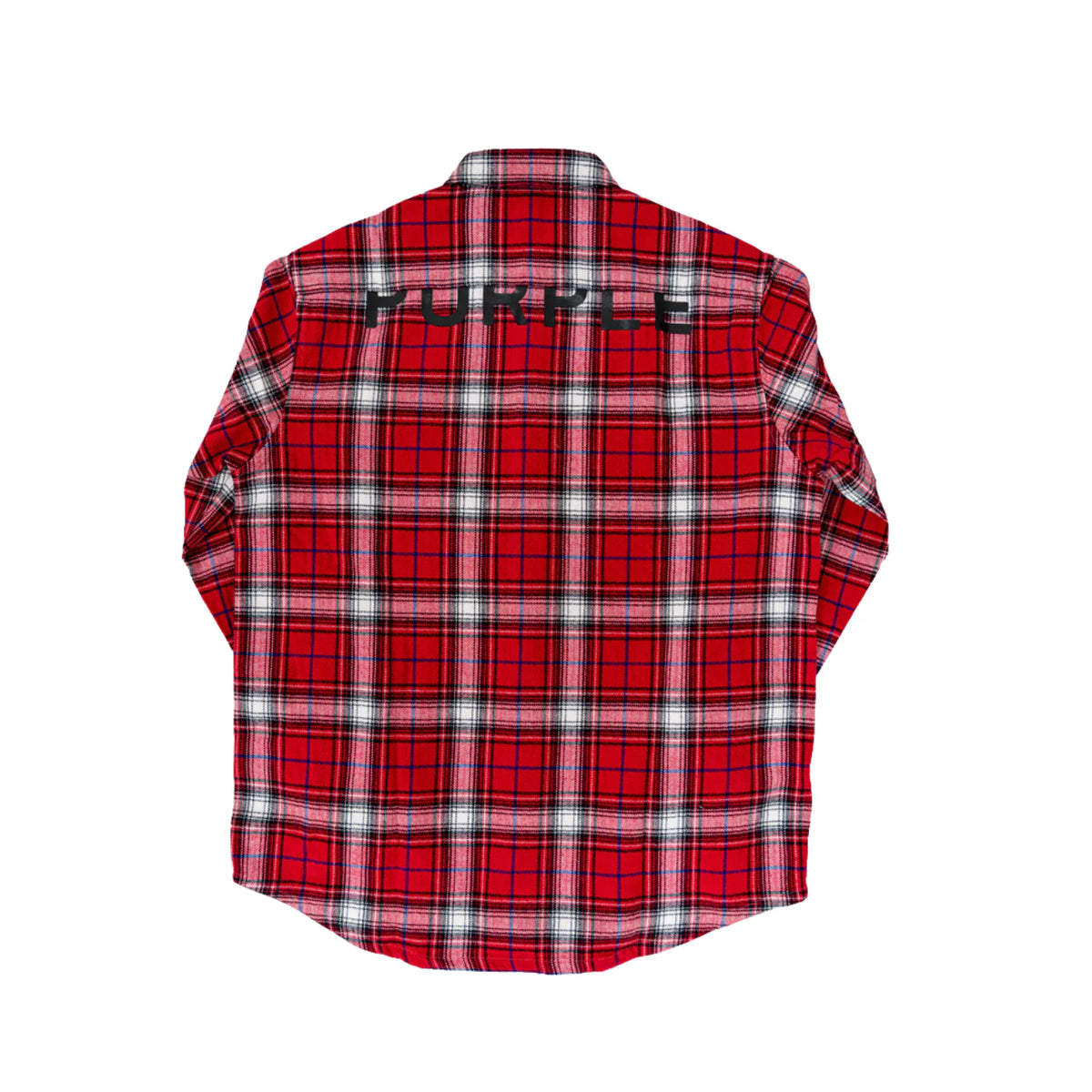 Purple Plaid Flannel - Red