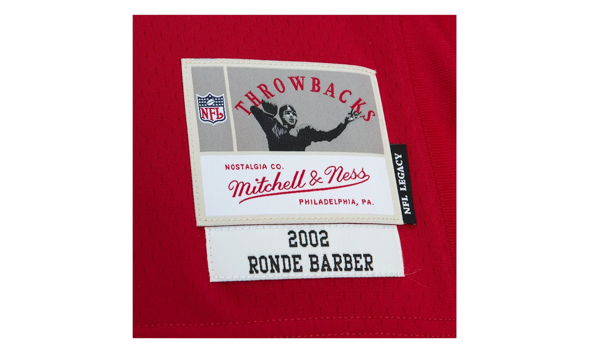 NFL Ronde Barber Dark Jersey "2002 Tampa Bay Buccaneers - Scarlet" LGJY6872 TBB02RBRSCAR