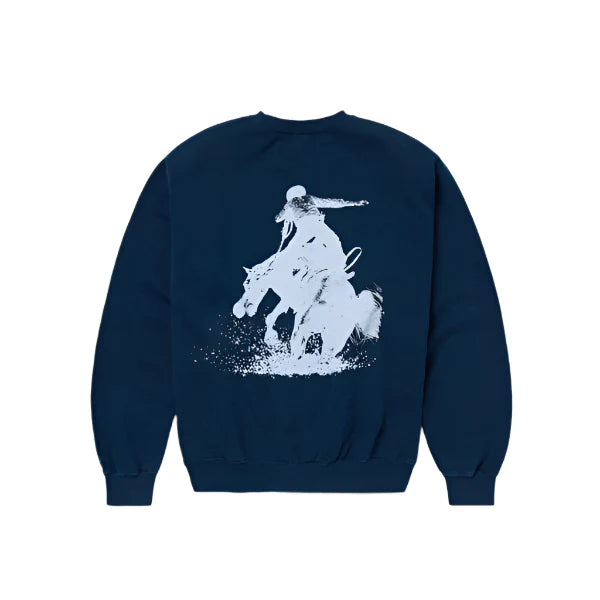 One Of These Days Mustang Crewneck - Sunfaded Navy