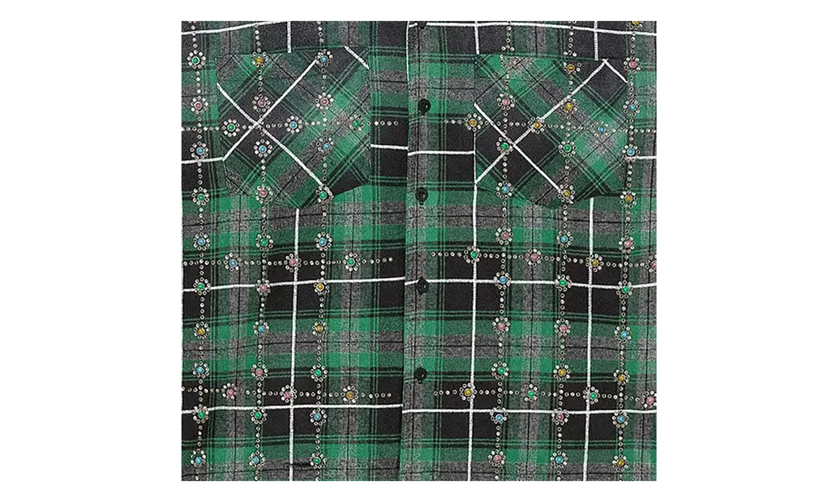 Grinch Gems Flannel "Green" VAL136