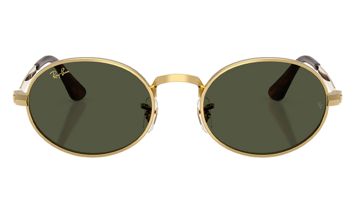 Ray-Ban Bold Metals "A$AP Rocky - Polished Arista Gold with Dark Green Lens" RB3931 001 31