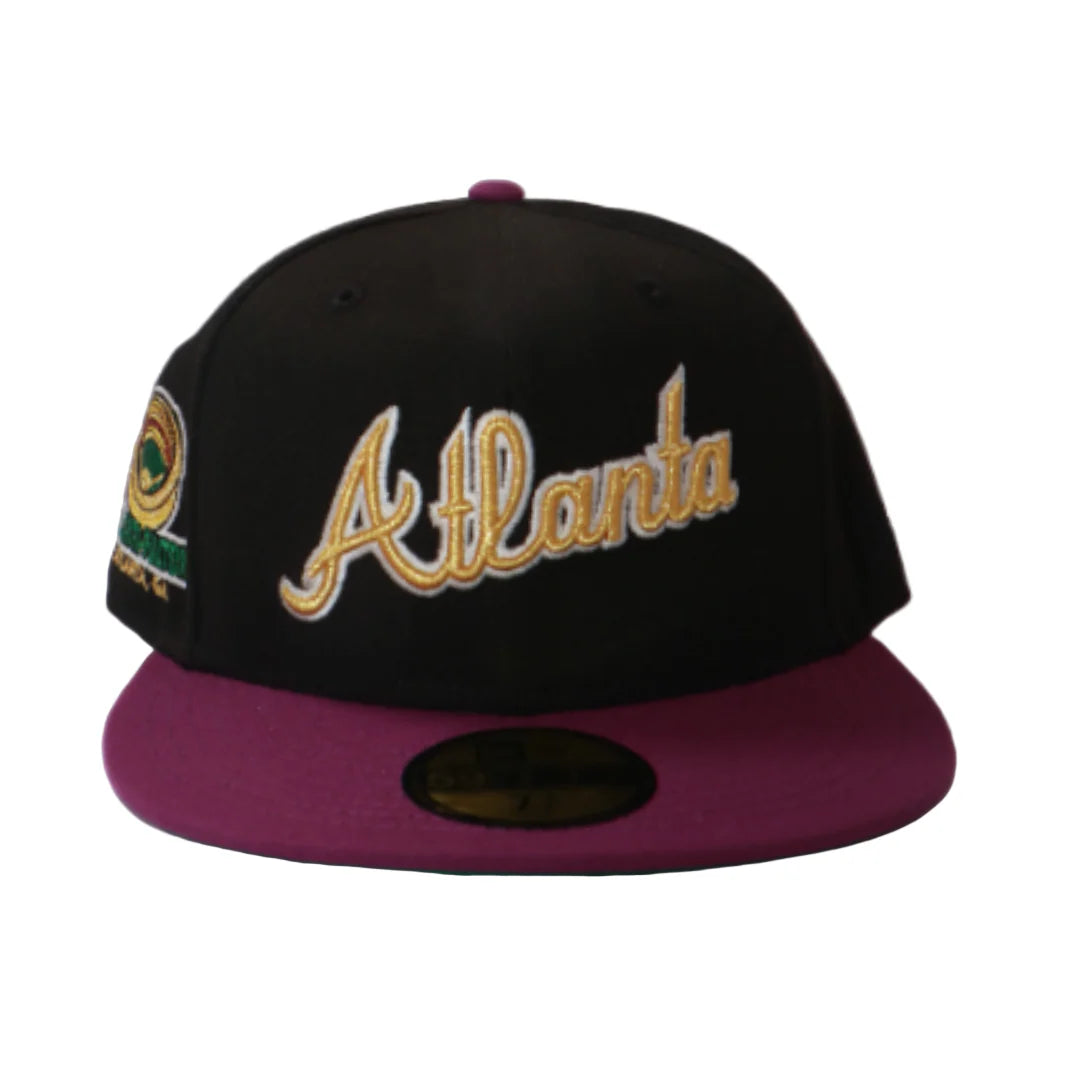 New Era 59Fifty Atlanta-Fulton Stadium Fitted - Black/Gold (Grape Brim)