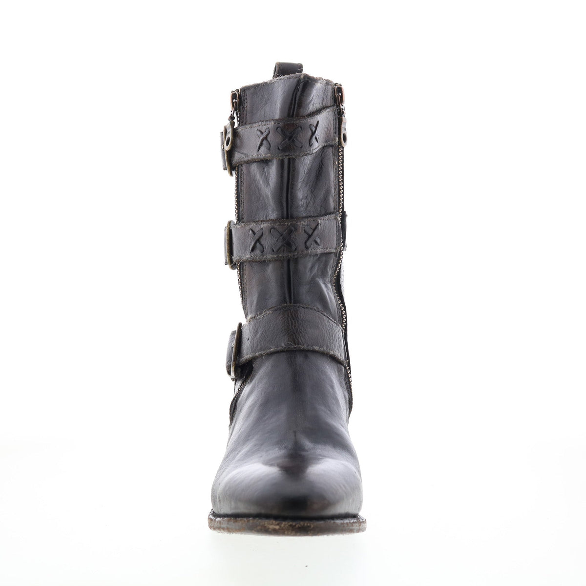 Bed Stu Blanchett F328003 Womens Brown Leather Zipper Casual Dress Boots