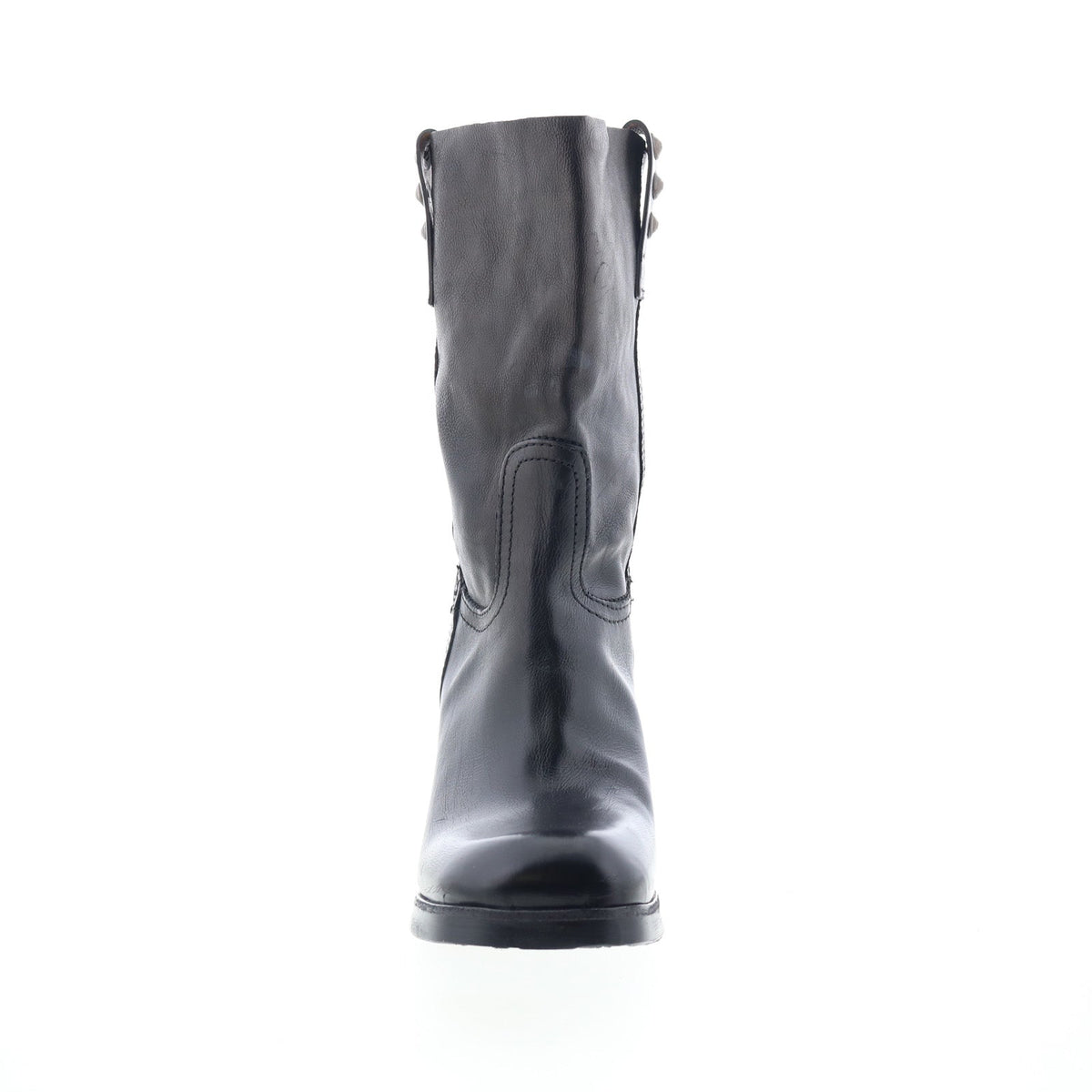 Lyam Womens Black Leather Slip On Casual Dress Boots