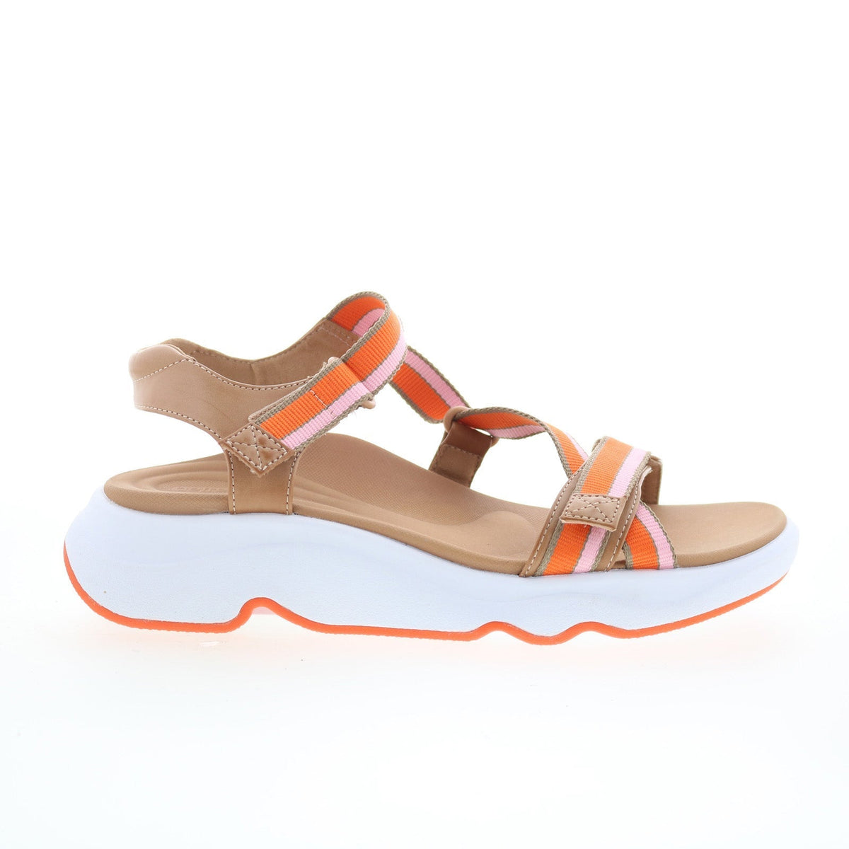 Aetrex Marz SS504W Womens Brown Synthetic Strap Sandals Shoes
